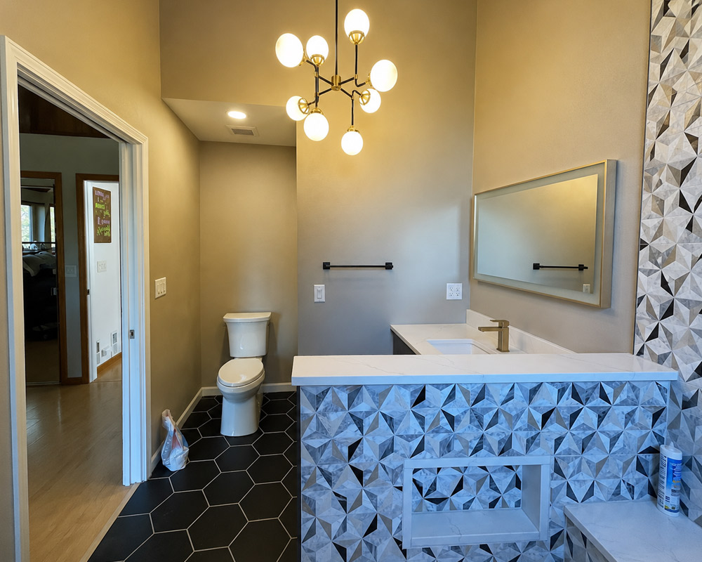 interior bathroom renovation with timeless finishes Byron IL