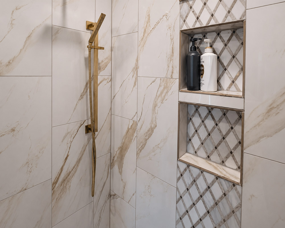luxury bathroom interior design project in Rockton IL