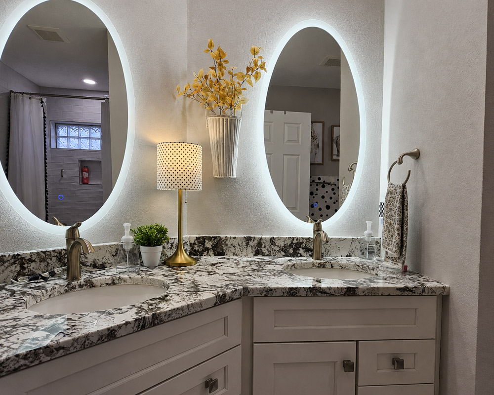 whole bathroom interior transformation in Poplar Grove IL